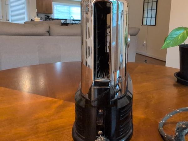 View down the center of the conveyor port